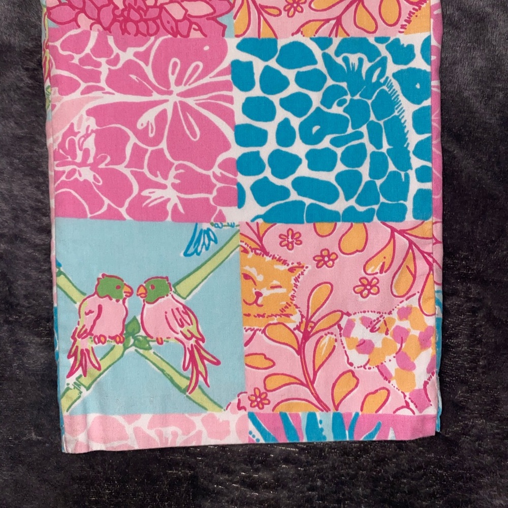 Lilly Pulitzer Multicolor Patchwork Capri Pants - Pink, Blue, Green - Picture 8 of 11